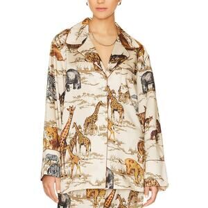 Ronny Kobo Valentina Top in Safari Print Size XS